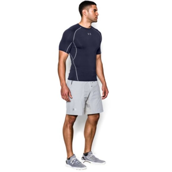 Men's UA HeatGear® Armour Short Sleeve Compression Shirt - Midnight Navy (410) - Picture 5 of 8